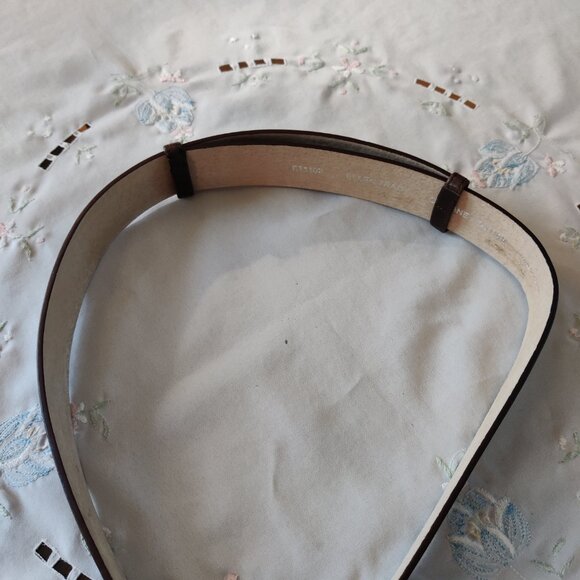 Ellen Tracy BROWN Genuine Leather Belt *Self Adjustable Length* - Picture 5 of 10